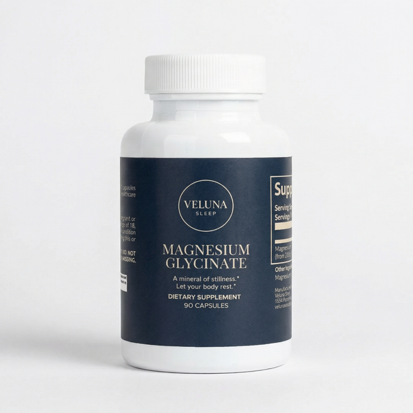 Veluna Sleep Magnesium Glycinate on a white background